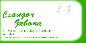 csongor gabona business card
